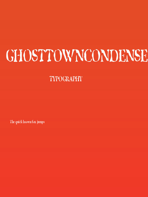 GhostTownCondensed Poster