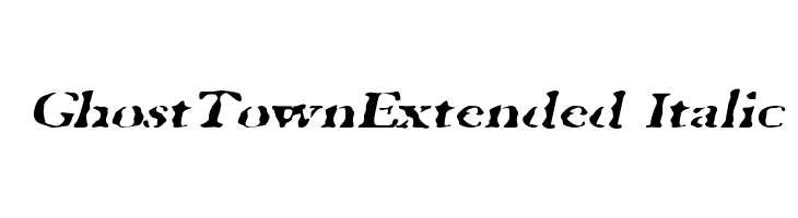 GhostTownExtended Italic  नि: शुल्क फ़ॉन्ट्स डाउनलोड