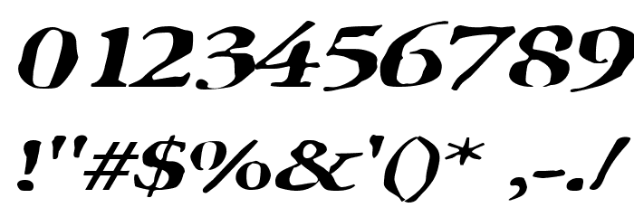 GhostTownExtended Italic Font OTHER CHARS