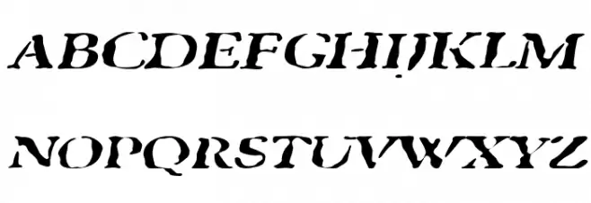 GhostTownExtended Italic Caratteri MAIUSCOLE