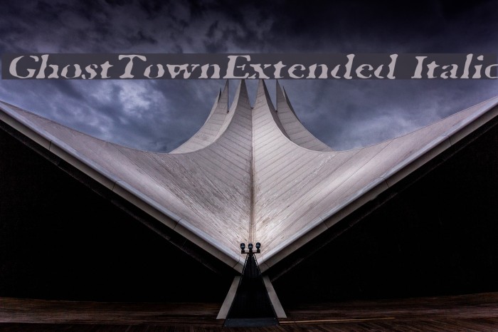 GhostTownExtended Italic Font examples