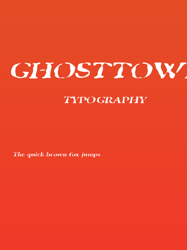 GhostTownExtended Italic Poster
