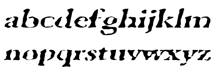 GhostTownExtended Italic Font LOWERCASE