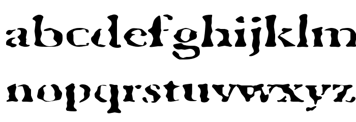 GhostTownExtended Font LOWERCASE