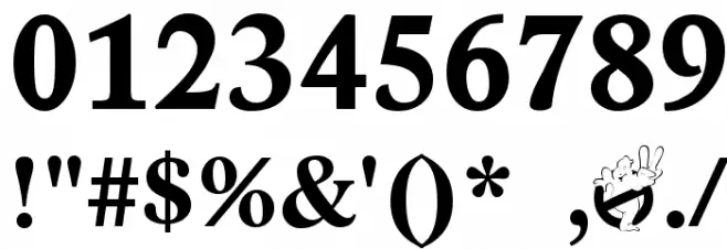 Ghostbusters Шрифта ДРУГИЕ символов