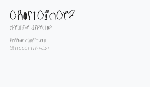 Ghostginger Business Card