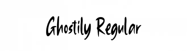 Ghostily Regular  Descarca Fonturi Gratis