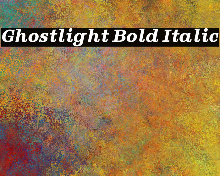 Ghostlight Bold Italic Fuentes examples