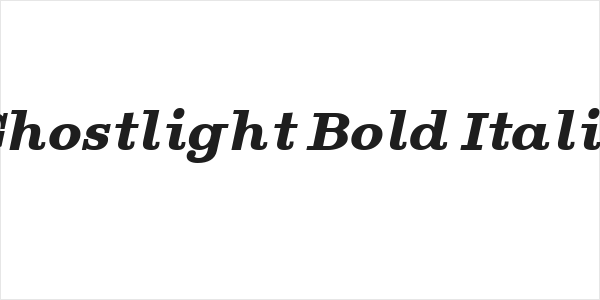 Ghostlight Bold Italic Logo