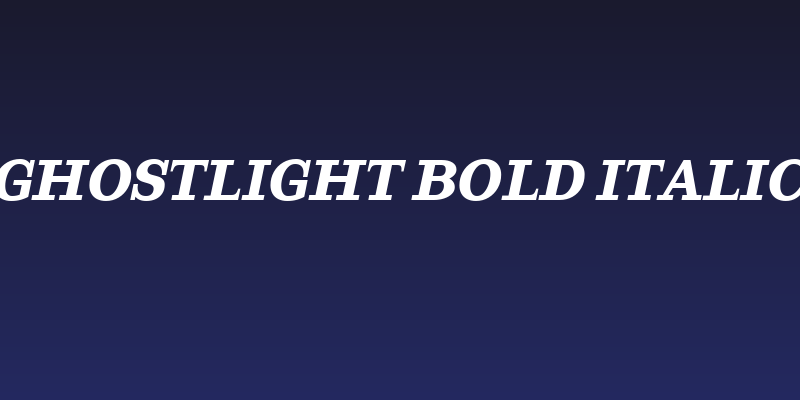 Ghostlight Bold Italic Social Header