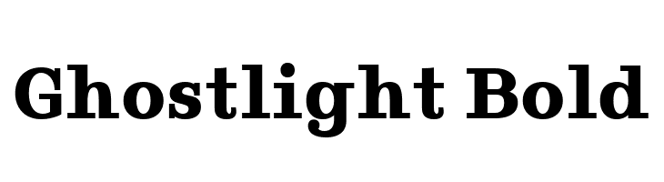 Ghostlight Bold Fonte