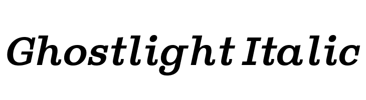 Ghostlight Italic Fuentes