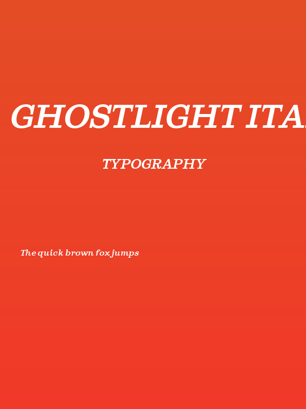 Ghostlight Italic Poster