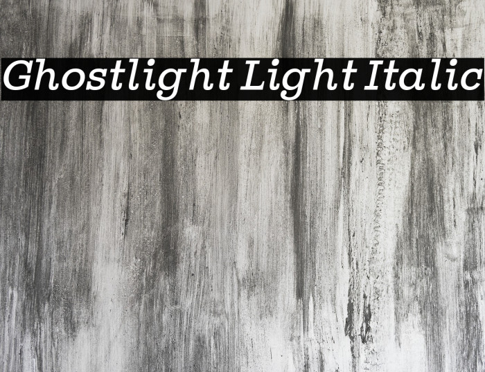 Ghostlight Light Italic Font examples