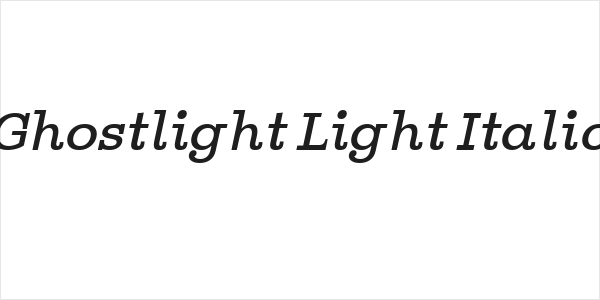 Ghostlight Light Italic Logo