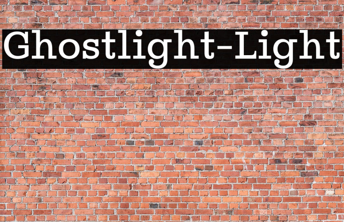 Ghostlight-Light Font examples