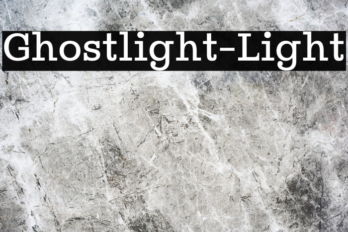 Ghostlight-Light Font examples