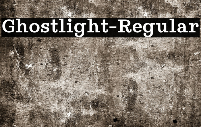 Ghostlight-Regular Font examples