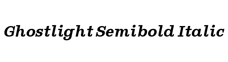 Ghostlight Semibold Italic फ़ॉन्ट