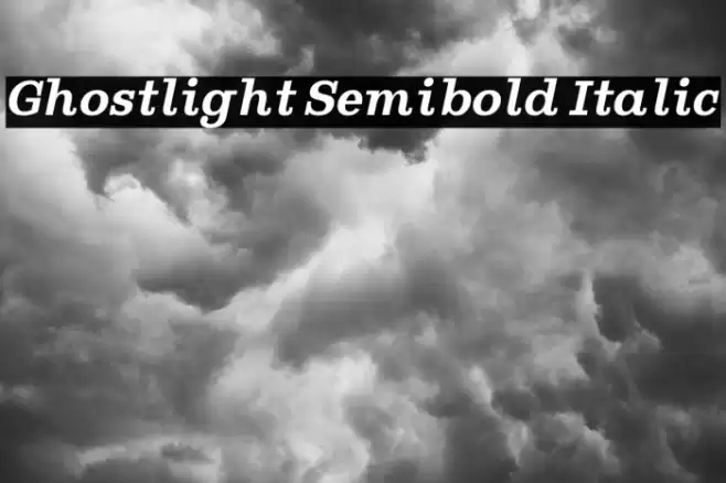 Ghostlight Semibold Italic Fuentes examples