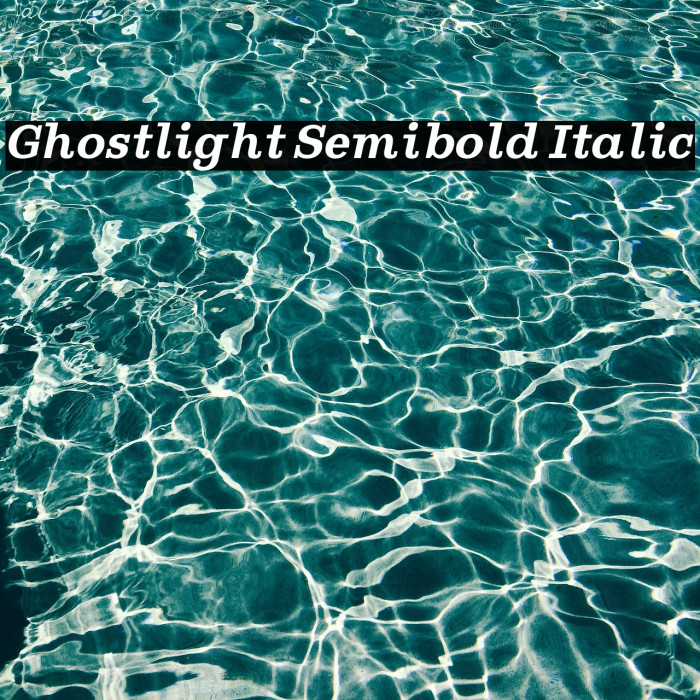 Ghostlight Semibold Italic Font examples