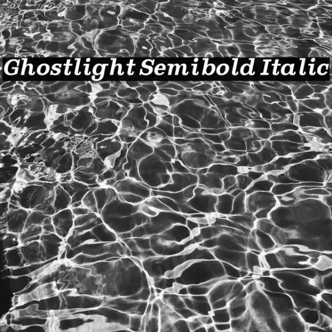 Ghostlight Semibold Italic Fuentes examples