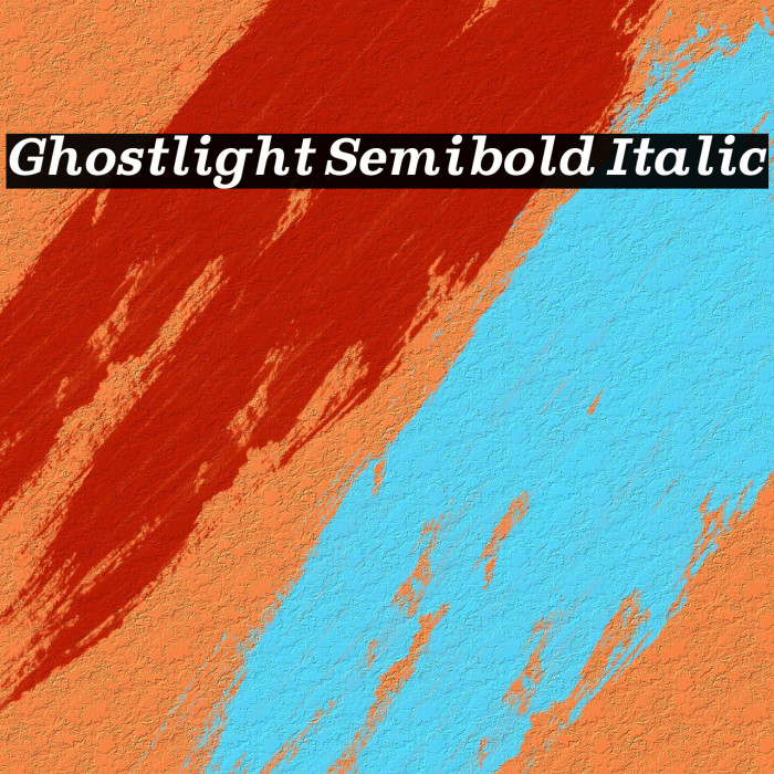 Ghostlight Semibold Italic Font examples