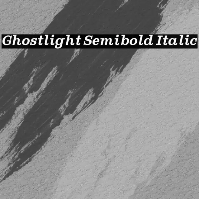 Ghostlight Semibold Italic Fuentes examples