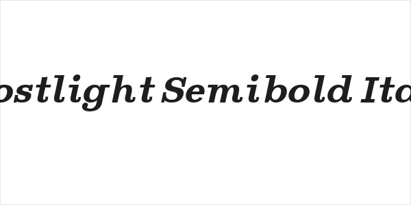 Ghostlight Semibold Italic Logo