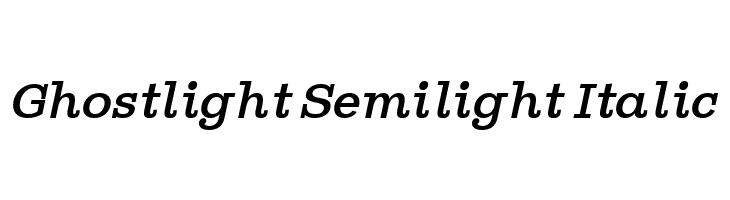 Ghostlight Semilight Italic لخطوط تنزيل
