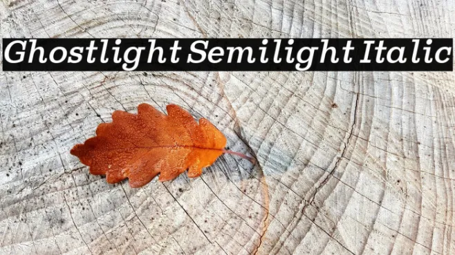 Ghostlight Semilight Italic Example 1