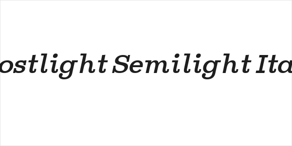 Ghostlight Semilight Italic Logo