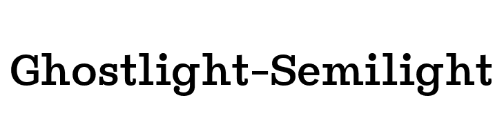 Ghostlight-Semilight फ़ॉन्ट