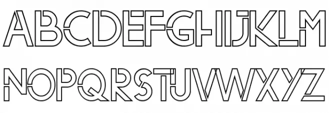 Ghostlike Demo Outline 字体 大写