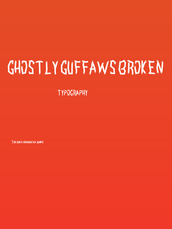 Ghostly Guffaws Broken Poster