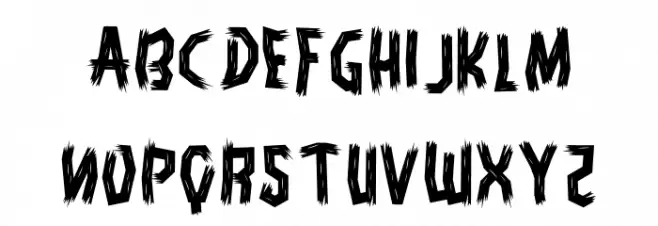 Ghostly Guffaws Broken Schriftart Kleinbuchstaben