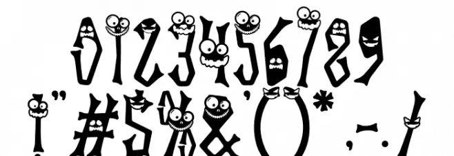 Ghostly Guffaws Scary Schriftart Anderer Schreiben