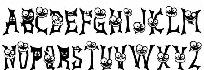 Ghostly Guffaws Scary Schriftart Groß
