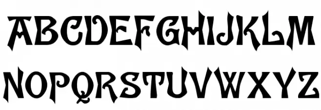 Ghostly Normal フォント 大文字