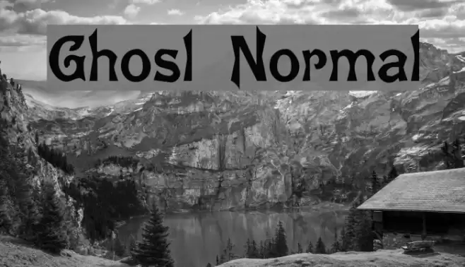 Ghostly Normal Font examples