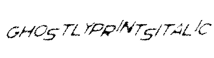 Ghostly Prints Italic  font caratteri gratis