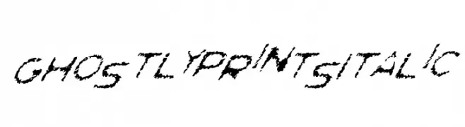 Ghostly Prints Italic  Frei Schriftart Herunterladen