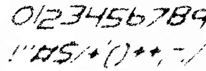 Ghostly Prints Italic Font OTHER CHARS