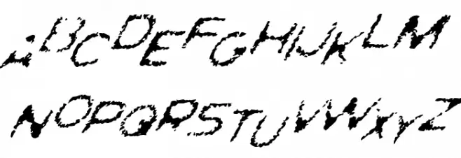 Ghostly Prints Italic Шрифта ВЕРХНИЙ