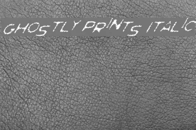 Ghostly Prints Italic Font examples