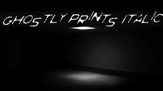 Ghostly Prints Italic Font examples