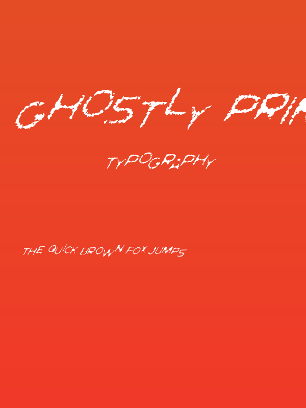 Ghostly Prints Italic Poster