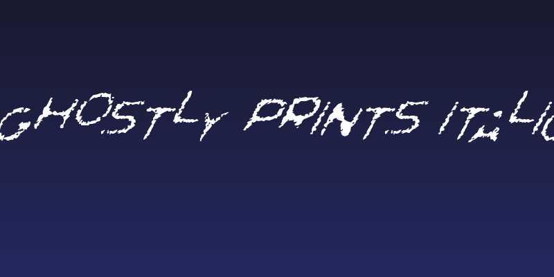 Ghostly Prints Italic Social Header