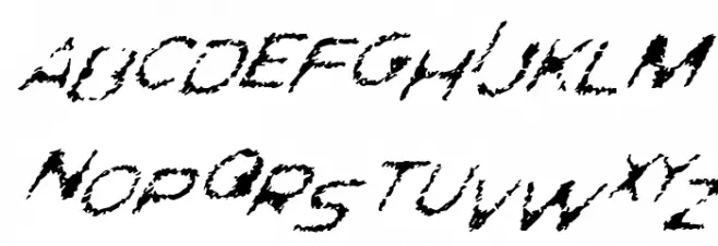Ghostly Prints Italic फ़ॉन्ट लोअरकेस
