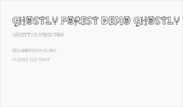 Ghostly forest Demo Ghostly forest Demo Business Card